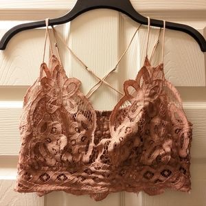 Free People Adella Bralette in Rose